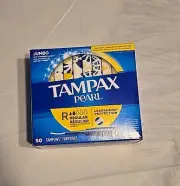Tampax Pearl Regular Absorbency Tampons Unscented Leakguard Protection 50 Ct