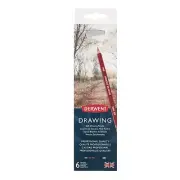 Derwent Drawing Colour Pencils Tin Case 6 Assorted 701089