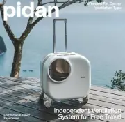 PIDAN Pet Portable Wheeled Carrier Box Travel Dog Cat Backpack Ventilation Bag
