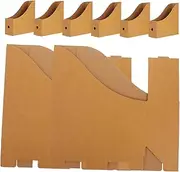 jojofuny 8pcs Brown Paper Magazine File Holders Organizer for Home Office Shelves for Magazines Documents and Book Storage Elegant Desk