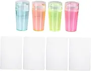 BIUDECO 4 Sets Nail Art Stamper Stamping Tools for Manicure Nail Art for Professional Salons Use Includes Stamps