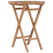 Folding Garden Table 60 cm Solid Teak Wood vidaXL