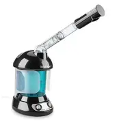 Facial Steamer - Nano Ionic Face Steamer with Extendable 360° Rotating Black