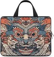 FHPCE Laptop Shoulder Bag Laptop Bag Computer Bag Asian Style Pattern Messenger Bag for Unisex, Asian Style Pattern, 12inch