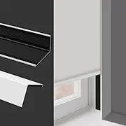 KELIXU 100% Blackout PVC Light Blockers for Roller Blinds Window Shades, Light Blocking Strips Block Light Along Two Sides of Windows, Easy to Install, 43 CM L x 3.5 CM W x 0.2 CM H-8 PCS - White