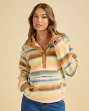 [Billabong] Billabong Women's Adventure Division Switchback Sweatshirt in Blue Shadow Size XL XL Blue Shadow