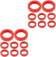 [Homoyoyo] 16 pcs Luggage Wheel Covers Flexible Foot Protectors for Suitcase Wheels Noise Reduction Pads for Travel for Airports Offices