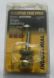 Sears Craftsman Industrial Edge Beading 1/4" Shank Carbide Router Bit USA