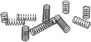 10pcs 0.8mm Wire Diameter Spring Compressed Springs Pushing Coil Flexible Elastic Pressure Ring 60mm-100mm Length 4mm-11mm OD(60mm,7mm)
