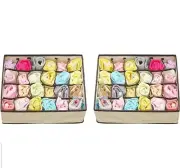 Bivisen Sock Drawer Organizer 24 Cell Divider Underwear Organizer, Foldable...
