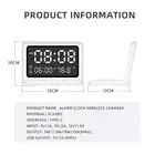 Multifunctional Digital Mirror Clock 15W Wireless Charging Alarm Clock With JY
