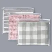Svaldo Zip Lock Bags for Clothes, 25Pcs 25.5 * 20.5cm Clear Swimsuit Bags, Waterproof and Moth Proof, Storage Solutions for Clothes, Bikini, Underwear (Without Vent Holes)