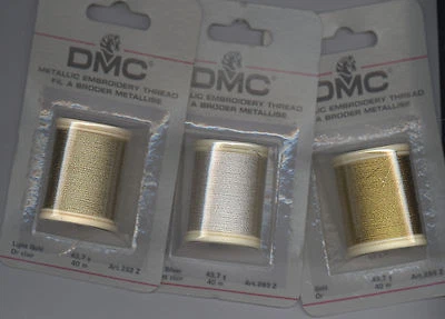 DMC Metallic Thread - 2 Spools - U Choose Color Combination