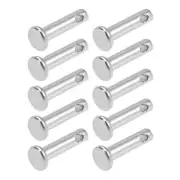 Clevis Pin 3mmx12mm 10Pcs Single Hole Flat Head 304 Stainless Steel Fastener Pin