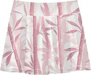 [FRODOTGV] Misty Rose Trees Girls Athletic Skorts with Shorts Skort for Toddler Girl Pleated Skirt for Kids