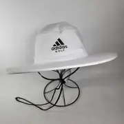 Adidas Golf White Wide-Brim Hat UV Protection Size S/M