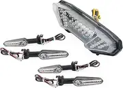 License Plate Tail Light Holder For Tracer 9 /GT For Tracer9 9/GT 9GT 2021-2024 LED Integrated Taillight Turn Signal Light Tail Tidy License Plate Bracket(G.Clear Tail Flaser)