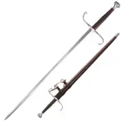 Cold Steel German Long Sword 35.5" 1060 Carbon Steel With Leather Scabbard 88HTB
