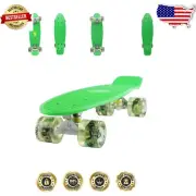 22-inch Green Mini Cruiser Skateboard for Kids - Safe & Fun for Beginners