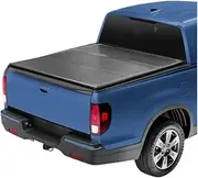 ATATQH FRP Hard Tri-Fold Bed Tonneau Cover Truck Bed Covers Compatible for Honda 2017-2024 Ridgeline 5ft Pickup Fleetside/Styleside Bed