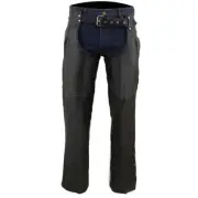 Milwaukee Leather ML1190 Men's Motorcycle Rider Chaps w/ Thigh Pocket/Mesh Liner