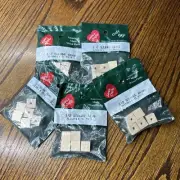 5 X Lara’s Crafts 1/2” Square Beads Blocks U10011 5 Pcs/pkg Wood
