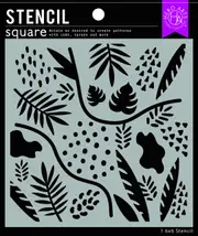 Hero Arts Leaves and Abstract Shapes Stencil
