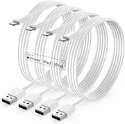 iPhone Charger 3ft 4Pack, [Apple MFi Certified], iPhone Cable 3 Foot, USB to Lightning Cable 3 feet, Fast Charging Apple Cords for iPhone 14/13/12/11/13 Pro/13 Max/X/XS/XR/XS Max/8/7/6/XS/Air/Mini
