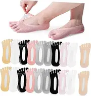 [Generic] 10 Pairs Toe Compression Socks Compression Toe Socks Women Toe Socks No Show Toe Socks Separator Socks Low Cut Toe Socks Compression Liner Socks 5 Finger Socks Women Five Toe Socks