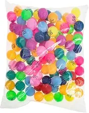PHENOFICE 100Pcs Lottery Balls Plastic Game Props for Home Party Entertainment Versatile Raffle Balls for Arts Draws and Table Tennis Activities