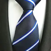 Tie Blue White Striped Silk Tie Foreign Trade tie