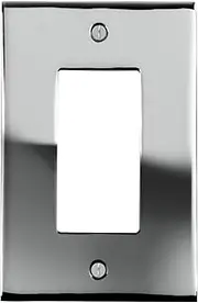 Polished Chrome SWITCH HITS Decorator Wall Plate | 1 GFI Rocker | 2.80" x 4.60" | Modern Electrical Outlet Cover Collection | Quality Switch Plates For All Configurations