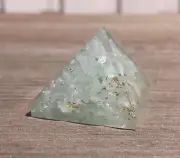 SMALL (25-30mm) GREEN FLUORITE ORGONE GEMSTONE PYRAMID ORGONITE