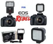 ZOOM BOUNCE FLASH + 36 LIGHT LED FOR CANON EOS REBEL T3 T3I T4 T4I T5 T5I T6 T6I