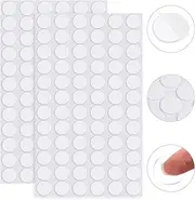 ADXCO 144 Pieces Transparent Putty Traceless Removable Sticky Putty Double-Sided Adhesive Round Putty Multipurpose Tape Nano Gel Mat for Wood, Glass, Ceramic, Metal, Plastic, Diameter 20 mm