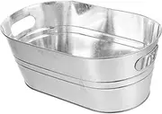 GRIRIW Large Capacity Metal Ice Bucket Drink Cooler for Beer Wine Parties Portable Chiller with Stylish Design for Gatherings Picnics