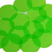 Round Vinyl Shape 50mm Green Go Go Fluorescent Edge Glow
