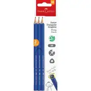 Faber-Castell Junior Triangular Graphite Pencils 2B 3 Pack