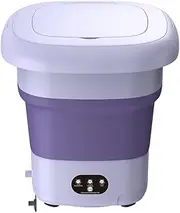 Portable Washing Machine, Mini Washer 9L Upgraded Large Capacity Foldable Washer, Baby Clothes or Small Clothes, Suitable for Apartments, Dormitories, Hotel (Purple) (khaki)