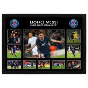 LIONEL MESSI SIGNED FRAMED LARGE SOCCER MEMORABILIA NEYMAR PSG MBAPPE RONALDO