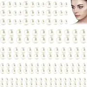 RYK0MO 5600 Pcs Pearl Stickers 4 Sizes Self Adhesive Pearl Stickers Pearls Sticker Gems White Half Round Pearls for Cell, Phone, Hats, Hair, Face, Makeup, Eye, Nail, DIY Crafts (3mm/4mm/5mm/6mm)