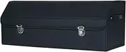 SOGA Leather Car Boot Collapsible Foldable Trunk Cargo Organizer Portable Storage Box With Lock Black Large