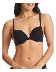 [Underline] Dual Up Two Boost Push Up Bra in Jet Black