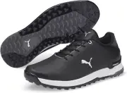 PUMA GOLF Men's Proadapt Alphacat Spikeless Leather Golf Shoe - Black Leather 11