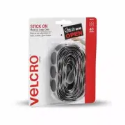 VELCRO® Brand 22mm Black Stick Hook And Loop On Dots - 40 Pack