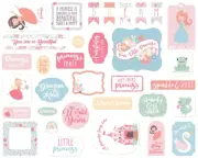 Echo Park Cardstock Ephemera 33/Pkg-Icons, Our Little Princess LP271024