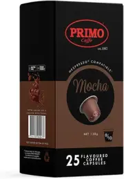 Primo Caffe Mocha Flavoured Coffee Capsules 25/Box
