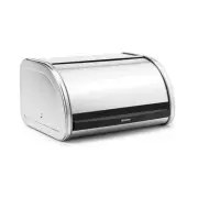 Medium Roll Top Bread Box (Matt Steel) Large Grip Front Opening, Partially Fl...