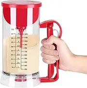 ZenithAur Batter Dispenser, Pancake Batter Mixer for Waffle Cupcake Crepes Maker, Cordless Electric Machine Battery Powered with 1200mL Capacity Bakeware Measuring Tool