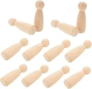 JOINPAYA Create Your Own Toys 30pcs Wooden Man Blank Dolls Unfinished Natural Wood Blank Peg Dolls Fun for Boys and Girls Adults